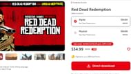 Red Dead Redemption's page on the Nintendo store (Image via nintendo.com)
